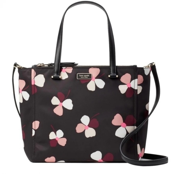 kate spade Handbags - SALE 🎉 Kate Spade Dawn Dusk Buds Medium Satchel Black Floral Women's Bag